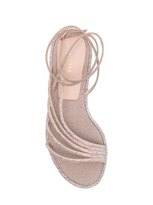 Beige goatskin glitter sandal Le Silla | 1206B020MTPPFES158